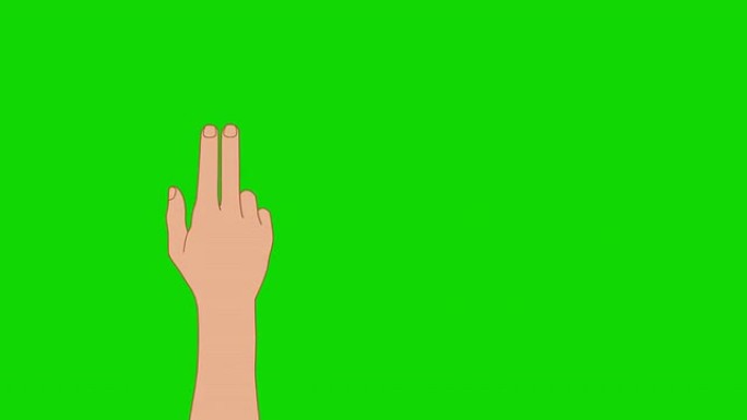 触摸屏手势。铬绿色
