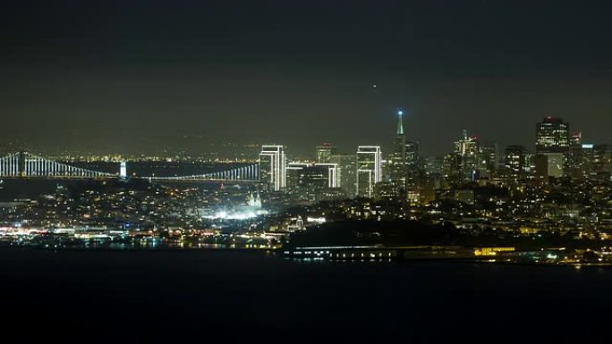 旧金山夜景。4K。
