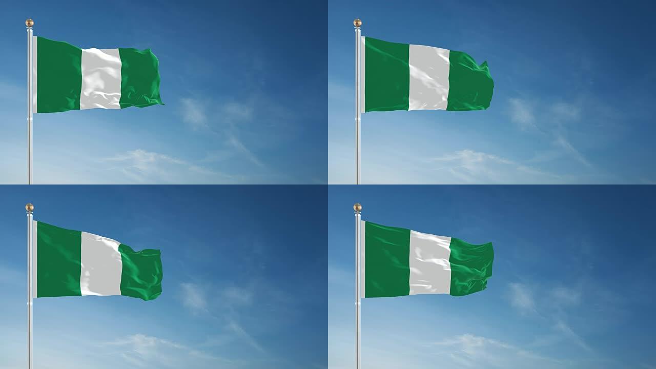 4K尼日尔利亚国旗-可循环