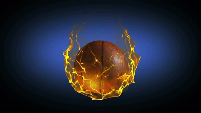 篮球热血篮球燃烧火焰体育运动