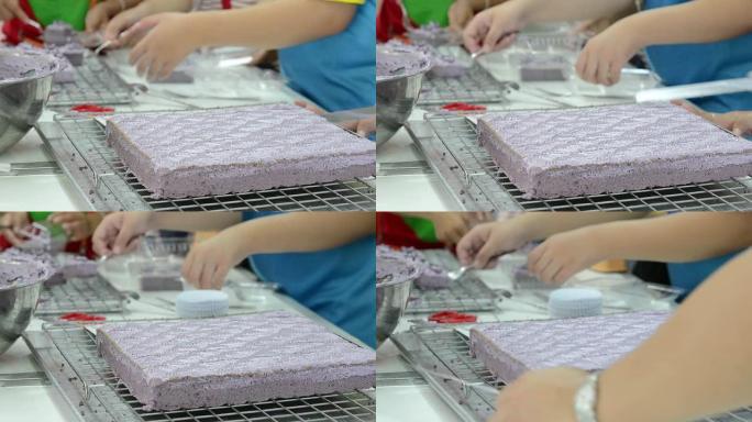 切芋头蛋糕甜食店铺甜心糕点西式手艺