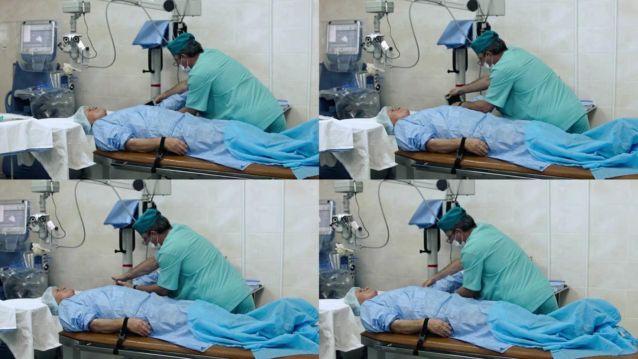 病人的手术准备医护人员做手术动手术