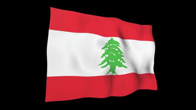 黎巴嫩国旗飘扬主权国家自由民主