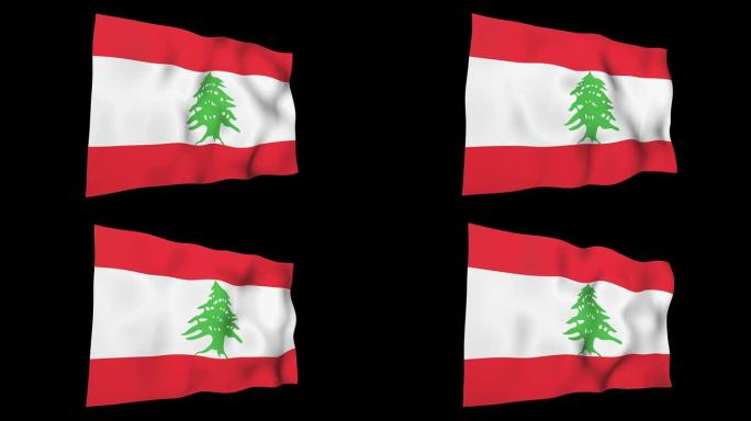 黎巴嫩国旗飘扬主权国家自由民主