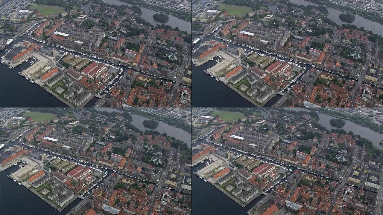 哥本哈根-克里斯蒂安哈文-鸟瞰图-首都大区，哥本哈根自治市，丹麦