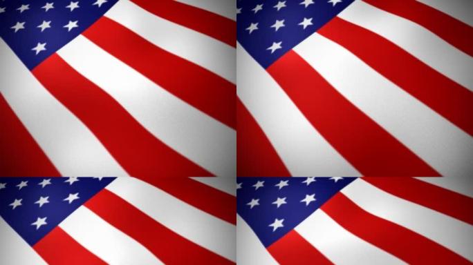 全美-美国国旗动画