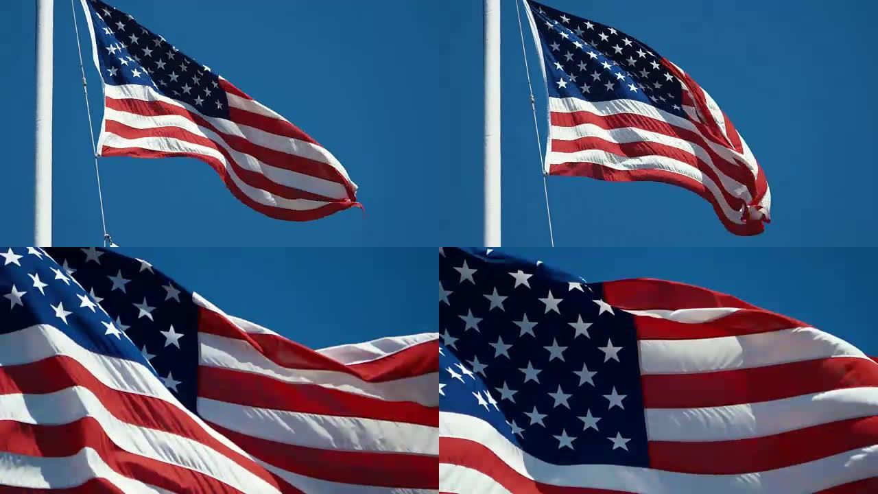 两段4K版本的美国国旗视频