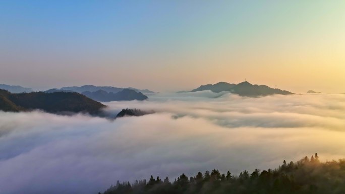 山山川森林云海日出