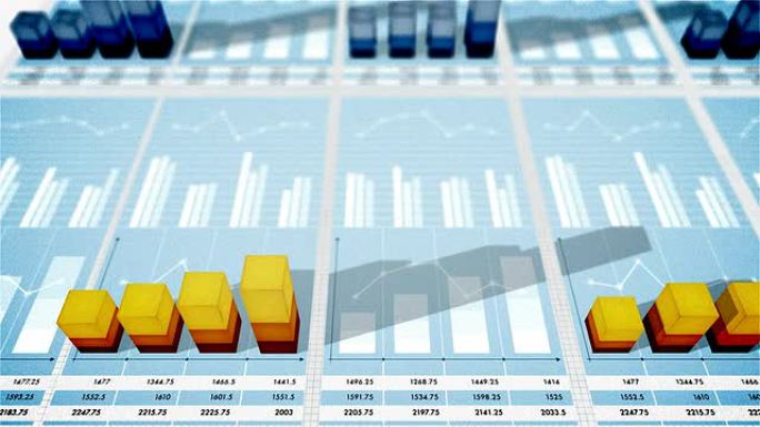 动画3D条形图占比数据分析图表工作汇报