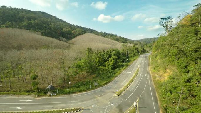 高速公路的航拍镜头