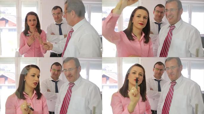 教育室的商人谈论他们的问题