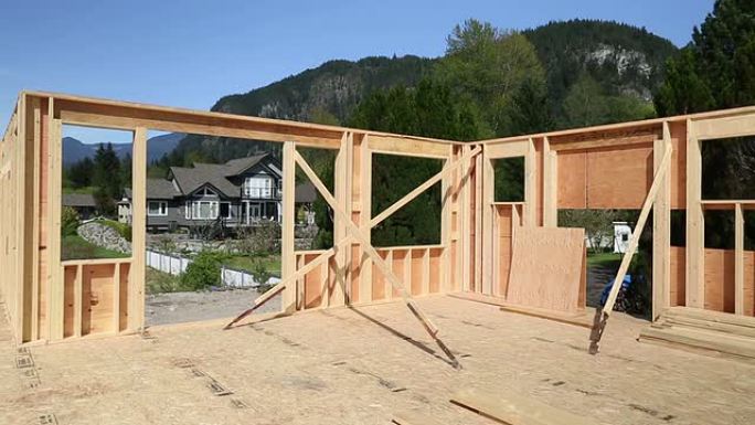 房屋建筑工地木制结构新房装修亲近自然