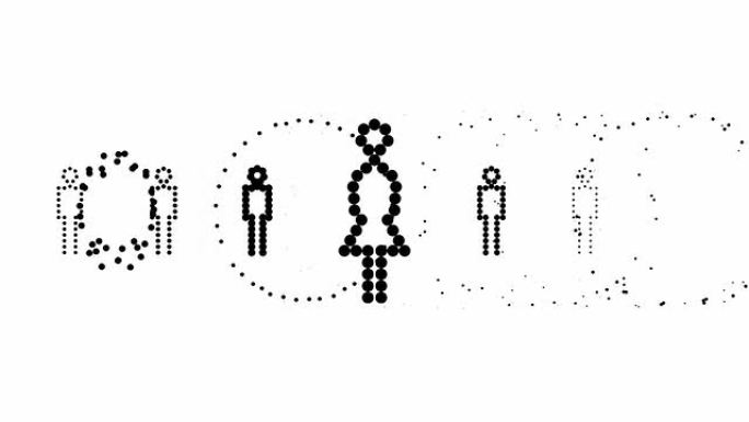 女人-与第十二个男人，纯黑色圆点（LOOP）