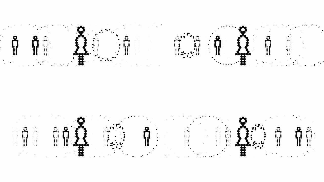 女人-与第十二个男人，纯黑色圆点（LOOP）