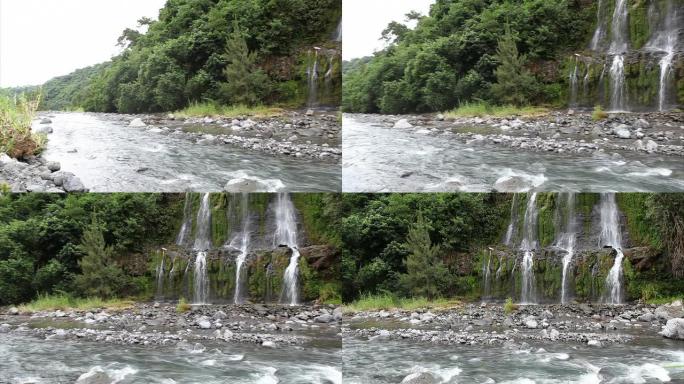 留尼旺岛的瀑布