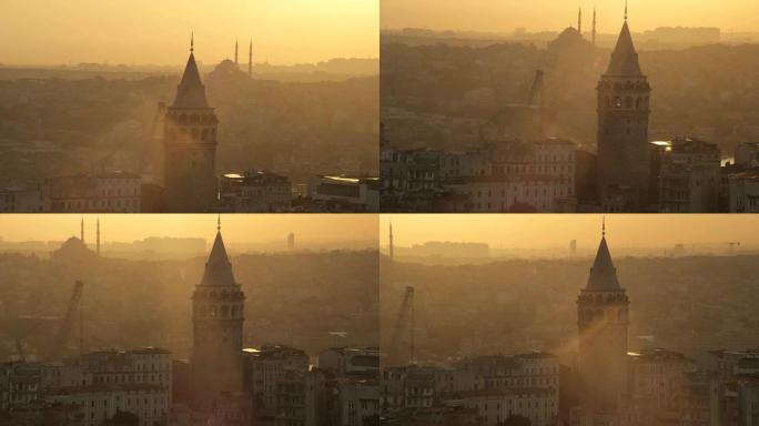 日落时的加拉塔