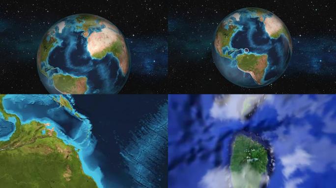 地球放大-圣文森特和格林纳丁斯-金斯敦