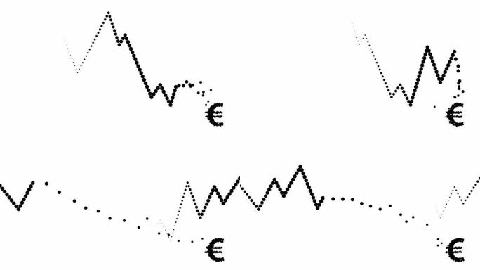 恒定趋势图-欧元图标，纯黑点（循环）