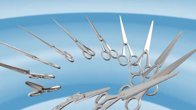 跳舞裁剪的裁缝剪刀