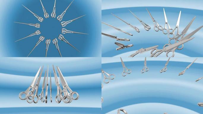 跳舞裁剪的裁缝剪刀