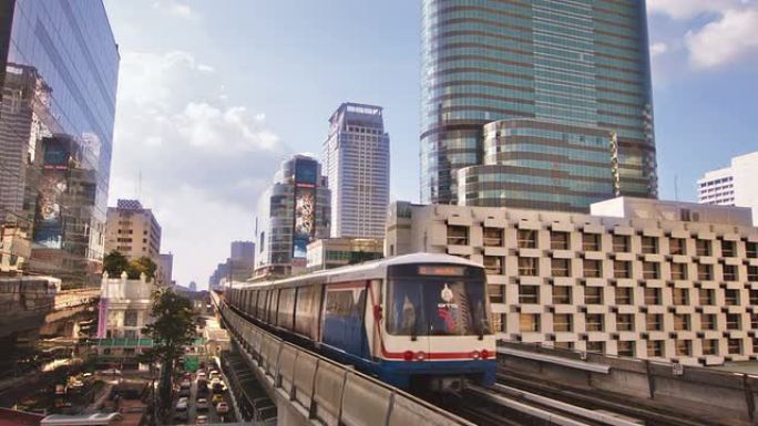 曼谷的天空列车现代都市城市环境城市发展