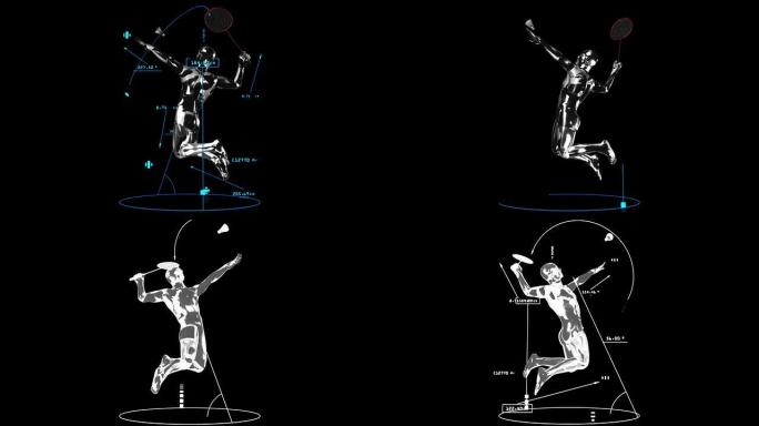 3D羽毛球男子与技术数据