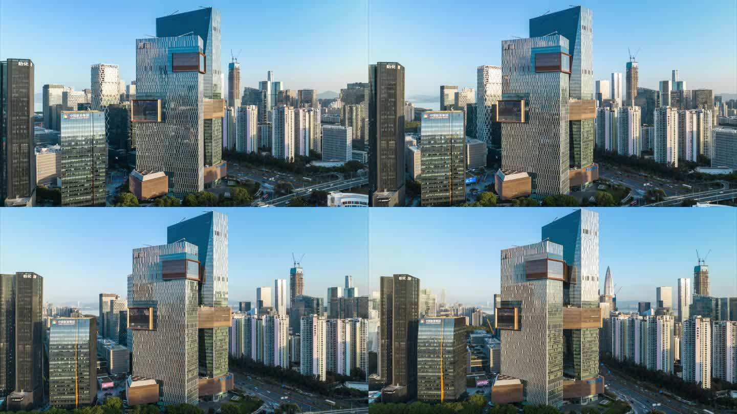【正版4K素材】深圳腾讯滨海大厦延时摄影