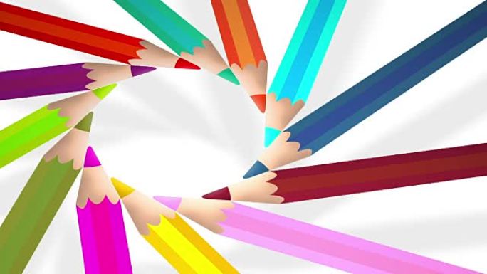 彩色铅笔蜡笔彩铅汇聚五颜六色想象力创造力