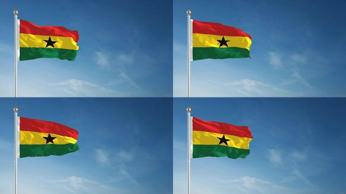 4K加纳国旗-可循环