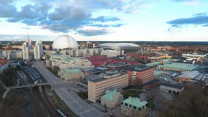 鸟瞰图斯德哥尔摩环球竞技场