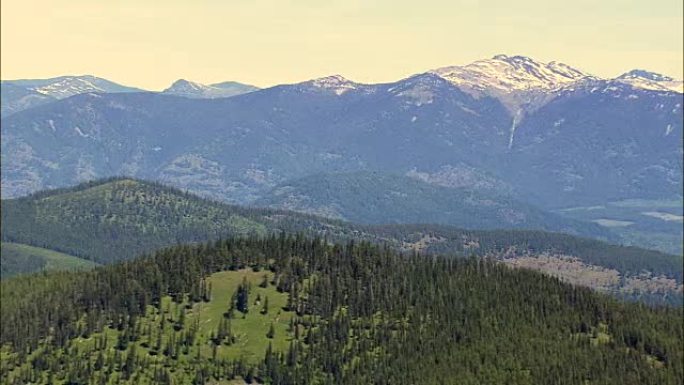 比特鲁特山脉-鸟瞰图-蒙大拿州，桑德斯县，美国
