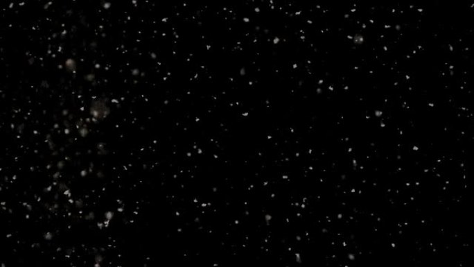 720p：黑色背景上的雪花
