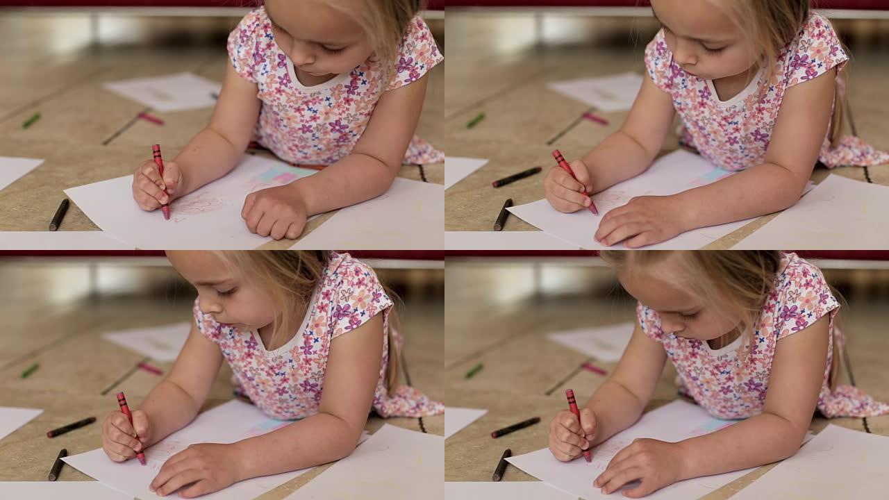 学习写信儿童绘画