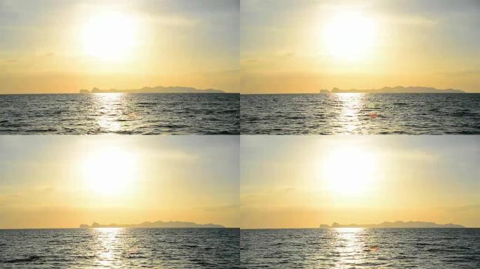 热带海洋美丽的日落