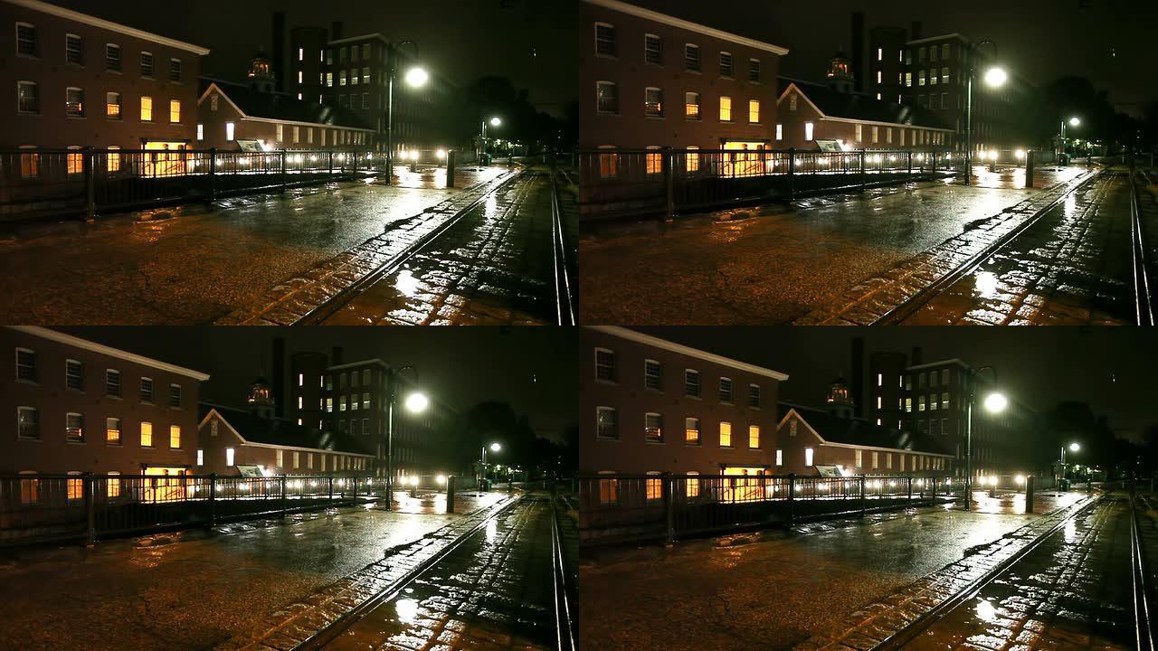马萨诸塞州洛厄尔的雨夜