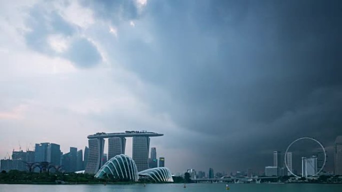 与斯特罗姆的新加坡天际线城市景观