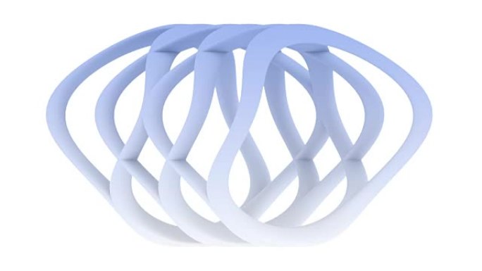 抽象波环变换为圆形: 浅蓝色渐变
