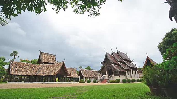 泰国清迈的老木寺，它们是佛教的公有领域或宝藏，复制或使用不受限制。高清视频素材，1920x1080