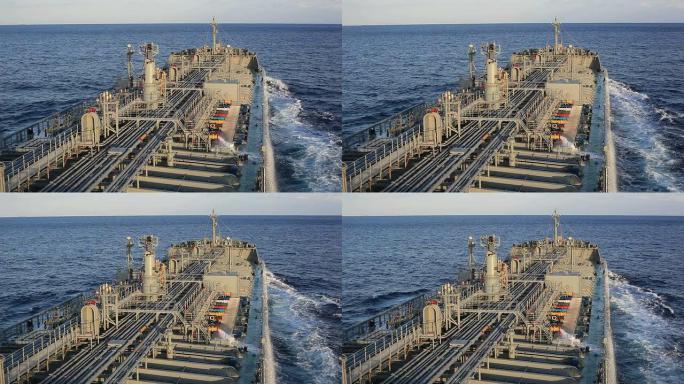 印度洋上的油轮大气邮轮甲板