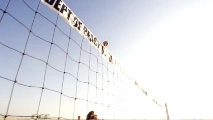 MONTAGE-海滩之友团体Volley Ball，加利福尼亚州