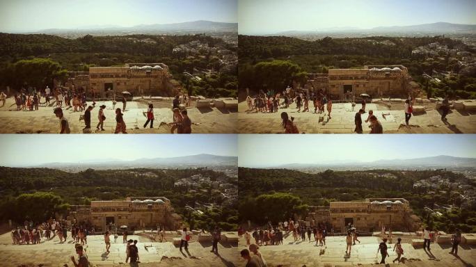 雅典的帕台农神庙雅典的帕台农神庙旅游人流