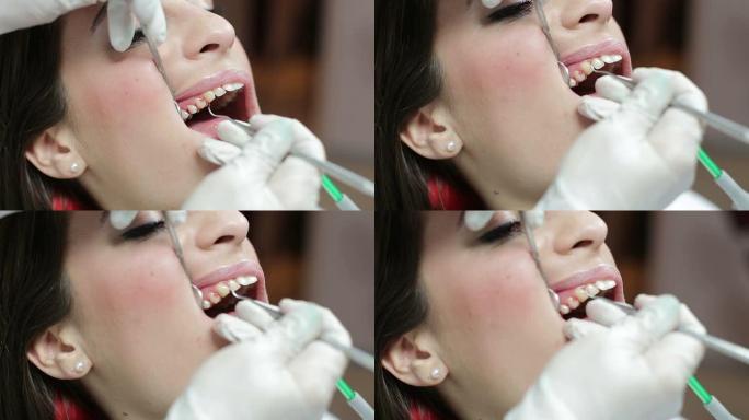修补病人的牙齿牙科医生医院拔牙种牙洗牙