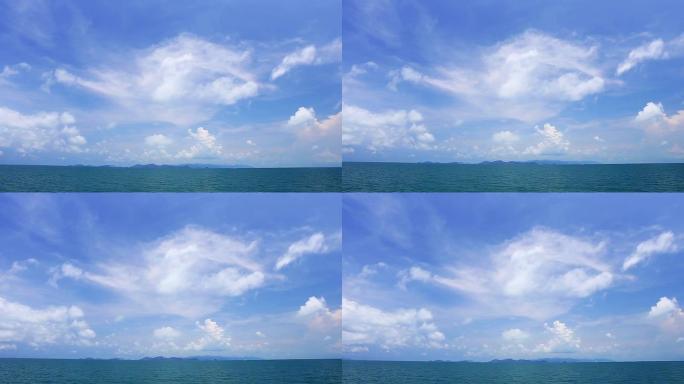 摄影车在海上拍摄Cloudscape