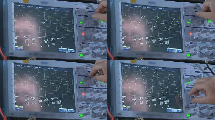 带示波器的科学家带示波器的科学家检测