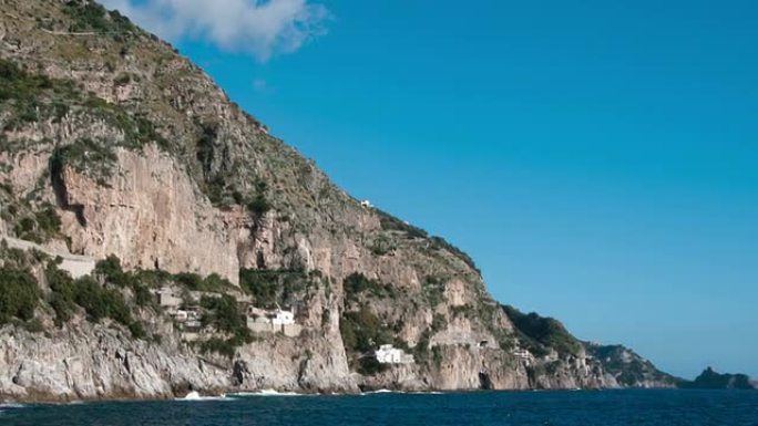 Positano和Amalfi之间的海崖时差