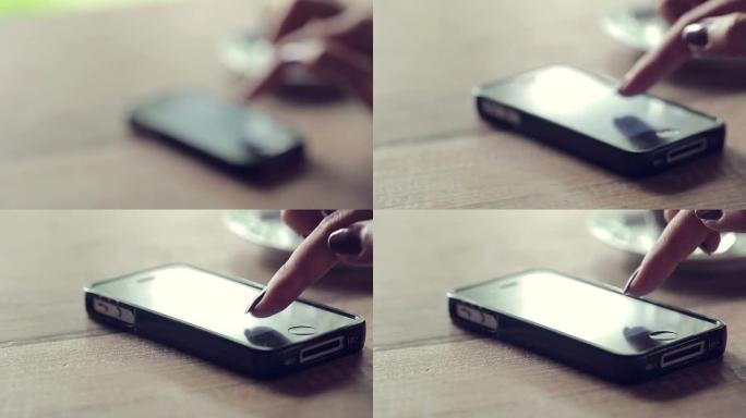 人们使用智能手机获取搜索信息