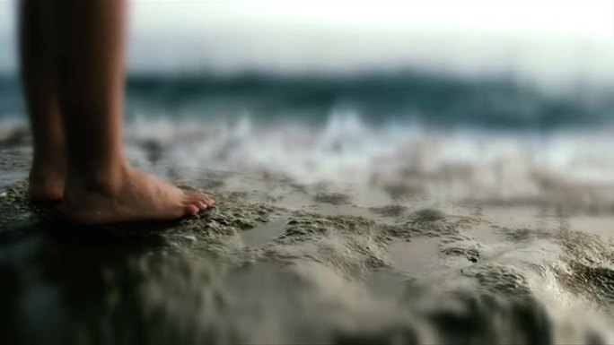 沙滩，腿部，波浪720p