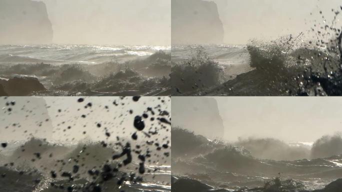 海浪冲击夏威夷北岸