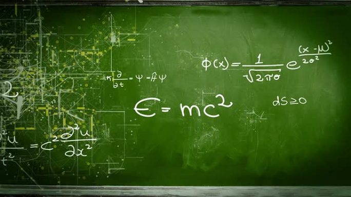 黑板绿色物理公式背景数学公式背景化学公式
