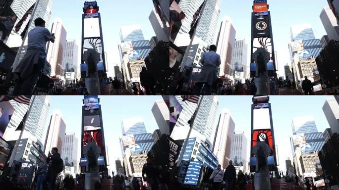 纽约时代广场的4K自拍游客